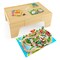 Natural Wood and MDF Train Set Table with Reversible Top and Storage Drawer